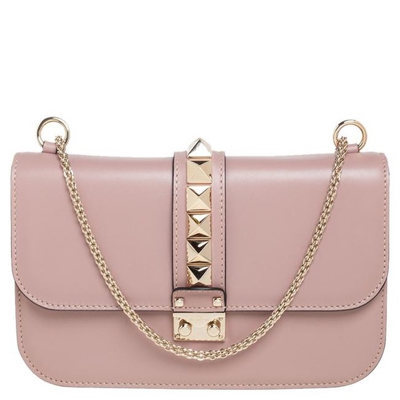 Valentino Handbags - Valentino Stud Rose Gold Large Glam Lock Bag AUTHENTIC